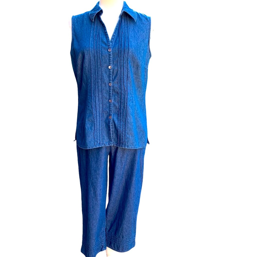Ronnie Bee Chambray Top & Pant Set